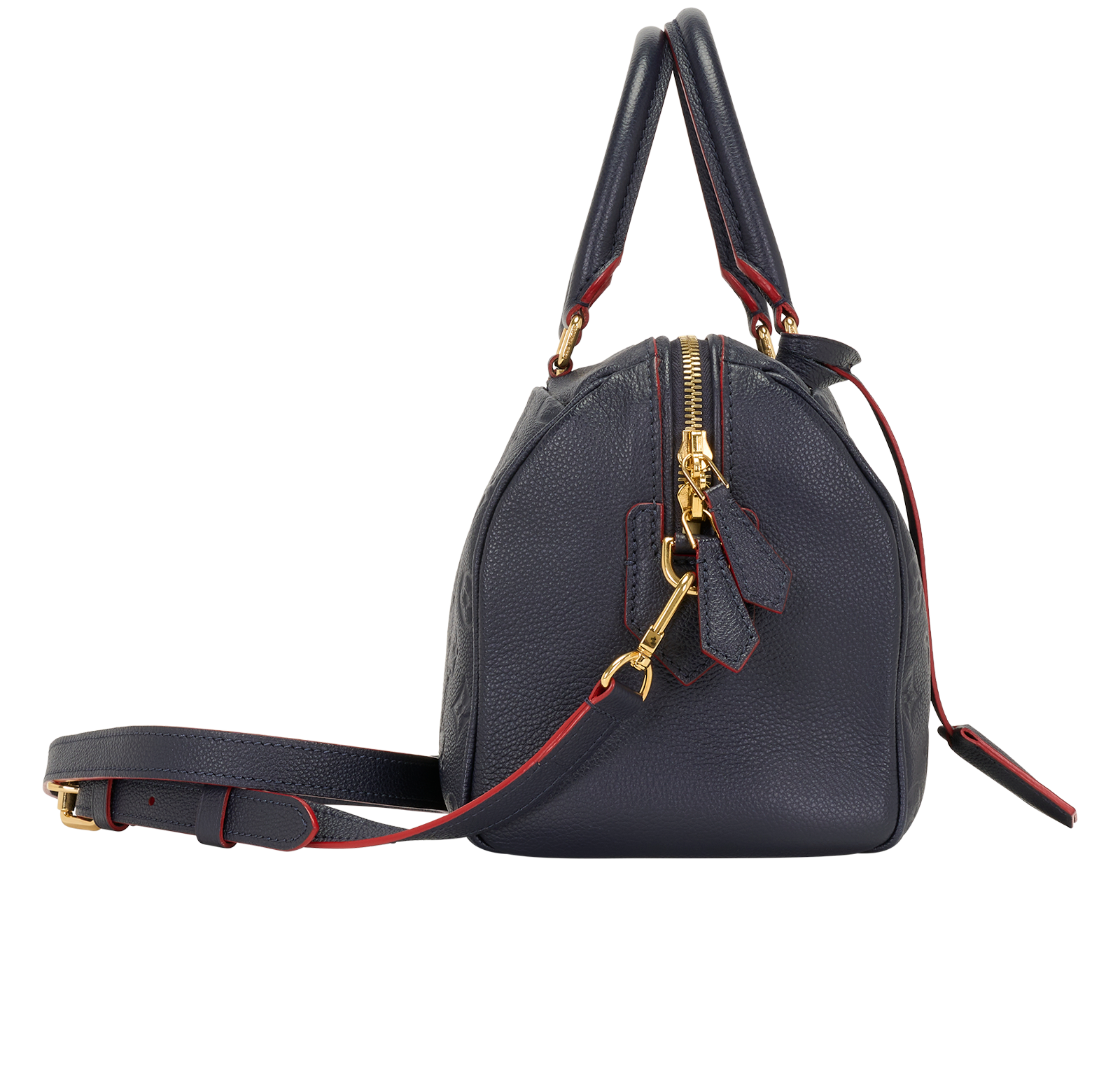 Speedy Bandouliere 25, &pound;1,500, Handbags, Navy, Leather, Side view